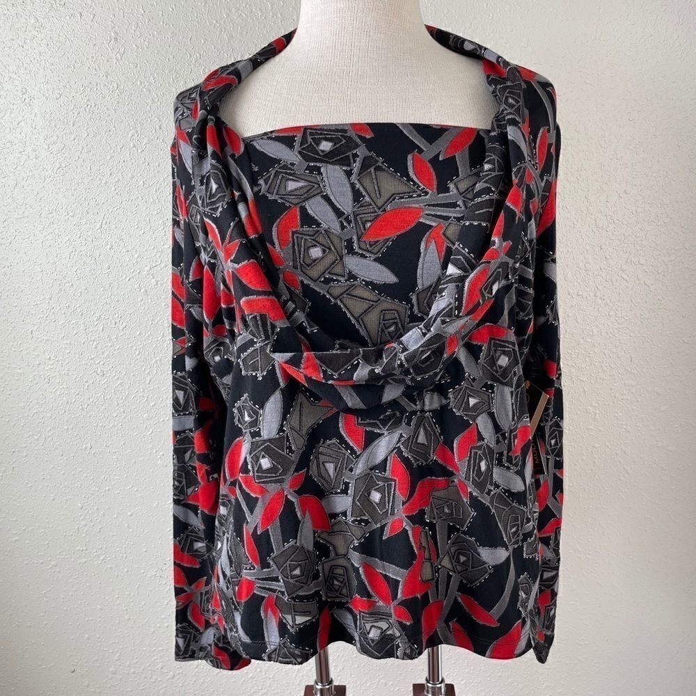 NWT Multiples Long Sleeve Blouse Top Size Petite L